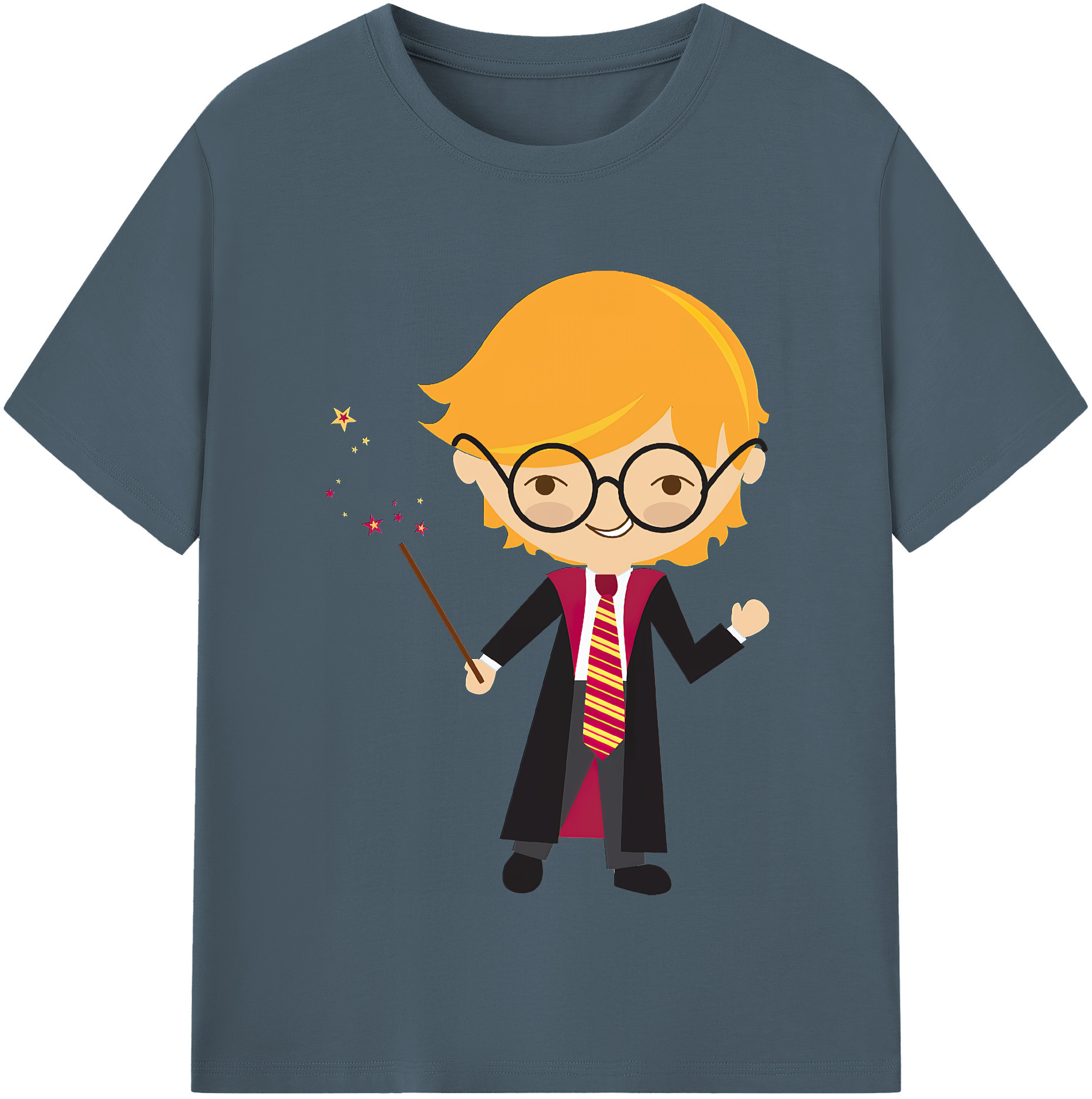 （画像用） Harry Potter ハリー・ポッターシリーズ 綿100％半袖Tシャツ（フロントプリント）